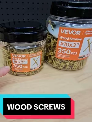 VEVOR WOOD SCREWS, 350 PCS. 2 IN OR 3 IN AVAILABLE, ANTI RUST COATED, T25 HEADS WITH BITS, GREAT FOR FENCING, DECKING, FRAMING. #woodscrews #vevorwoodscrews #carpenter #backtoschool #tiktokshopcreatorpicks @Haidee_Collab @VEVOR Store @CreatorCollab_Mabel @VEVOR Automotive Store 
