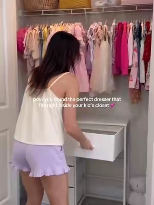 🤍💕🖤Perfect fit for small nursery closets!#spacesaving #storagesolutions #organizer #drawer #closetorganization 
