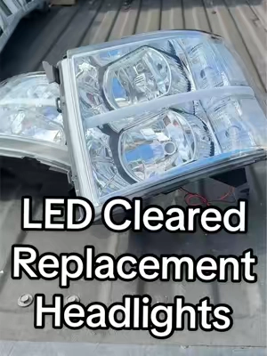 Upgrade the look of your Chevy Silverado with these LED DRL replacement headlights. Complete left and right pair with a direct bolt-on fit for a clean factory-style upgrade. #Silverado #ChevyTruck #TruckMods #Headlights #CarAccessories