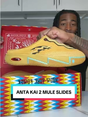 If you love comfort & style these are a great fit 🤩 #unisexslippers #mules #kyrieirving #antasports #sliponsneakers 