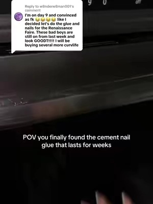 Replying to @w8nderw8man001  It ain’t called the cement glue for nothing #curvlife #nailglue #longlastingnails #diynails #tiktokshopcreatorpicks 