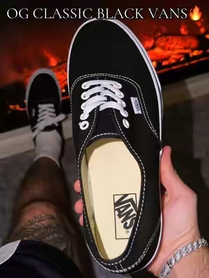 👟🔥The black Vans that go with everything. These are the OGs that have been a classic for decades, and they’re just as clean today. Lightweight, easy to style, and an everyday essential. Available now from Vans on TikTok Shop with free 3-day shipping.😮‍💨🔥@vans #vans #mensfashion #mensstyle #tiktokshopbacktoschool #TikTokShopFinds 