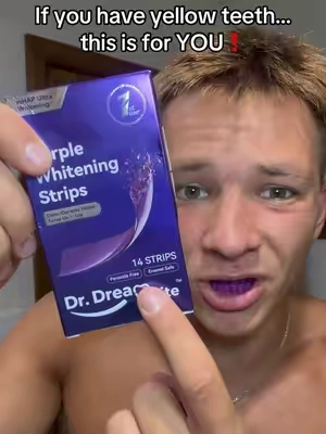 I didn’t expect that… 😳 #drdreamwhite #whiteningstrips #teethwhiteningstrips #purpleteethwhitening #tiktokshopsummersale 