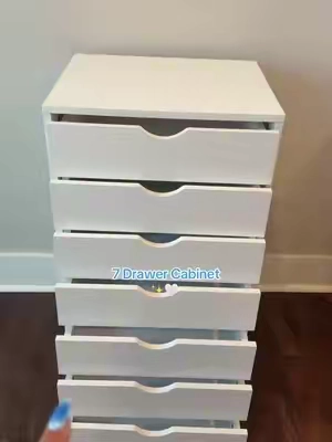 Love these storage cabinets, I can literally have 100 of these and put them all to use in many ways! Perfect to store so much! #cabinets #storage #vanity #7drawercabinet #officefurniture 