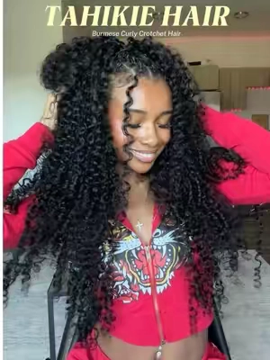 crotchet hair burmese curly 24 inches   so amazing! I really like this high quality wig! @Tahikie #TikTokShopRestock #blackfriday  #falldealsforyou #tahikiehair #hairinfluencer 