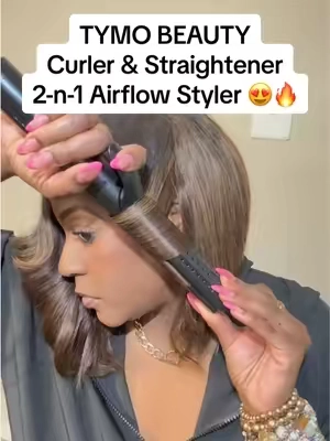 One of my favorite go to 2-in-1 airflow hair stylers‼️ This lightweight hair tool can be used as to either curl or straighten your hair 😍 Easy to use ✅ Plus super affordable 🎯 10/10 highly recommend this Tymo 2-in-1 airflow hair styler @TYMO BEAUTY US #haircurler #curlingiron #2in1straightenerandcurler #blackgirlhair #blackgirlhairtok 