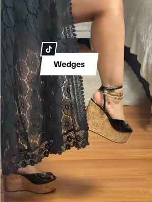 Zapatos wedges cómodos #wedges #tiktokshopbacktoschool #sandals #peeptoesandals @Coutgo #tiktokshopsummersale 