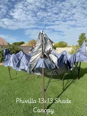 This 13x13ft pop-up canopy uses a center-push locking hub so one person can pop the entire frame into place from the inside—no walking around in circles pulling leg by leg. Here’s why it’s a total game-changer:  ⭐️ Instant Center-Push Lock: Push up the middle button and the whole structure locks rigid in one movement.   ⭐️ 169 Sq. Ft of Full Coverage: Maximum sun protection without needing a second pair of hands.  ⭐️ Easy Pack-Up & Roll: Collapses down fast and glides smoothly into the heavy-duty wheeled case. Stop wrestling with old-school tents. #canopy #Outdoors #outdoorliving #shade #tiktokshopcreatorpicks 
