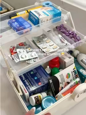 POV: you can finally find a Band-Aid, thermometer, or Tylenol without emptying the entire medicine cabinet 😭💊 #tiktokshop #organization #medicineorganization #homefinds #storagesolutions 