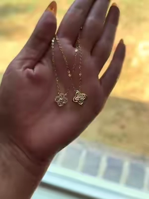 #tewiky #jewelry #affordablejewelry #necklace #clovernecklace 