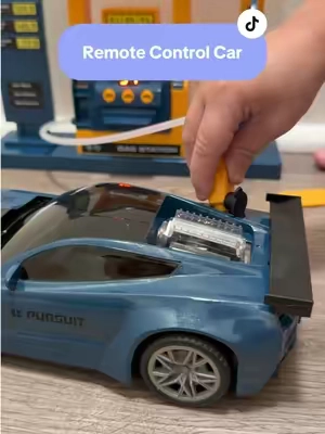 🚗⛽ This RC gas station car has realistic refueling sounds, tail spray, and AutoPark for hours of fun! Perfect gift for little car lovers. #TikTokShop #RCToys #KidsToys #GiftIdeas #toyfinds 