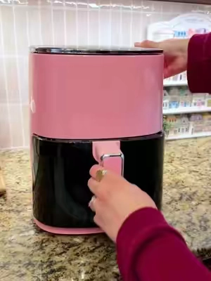god forbid my 12-in-1 dishwasher safe, peekaboo window air air fryer just so happens to come in pink 😌🎀 #airfryer #airfryertiktok #pinkairfryer #pinkkitchen #TiktokShopCreatorPicks  