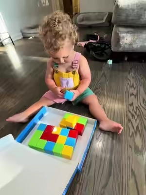 Love this magnetic block set, she has improved so much with patience and focus on stacking the blocks! #magneticblocks #magneticblocksforkids #finemotorskills #tiktokshopsummersale #tiktokshopbacktoschool 