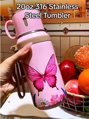 20oz 316 Stainless Steel Tumbler #vaso40oz #tiktokshop #drinkware #cup #fyp
