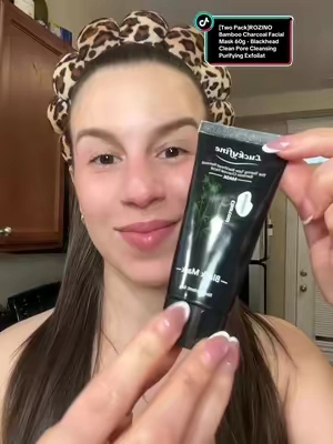 Envío gratis!!✅🙂‍↔️✨súper buena 10000/10 [Paquete de dos] Mascarilla facial de carbón de bambú ROZINO 60 g - Limpieza de poros purificadora de puntos negros Exfoliante Super Moisture Peel Cuidado de la piel para una hidratación radiante - Outdoorfun Gentle #charcoalmask #puntosnegros #limpiezafacial #skin #cleanpores 