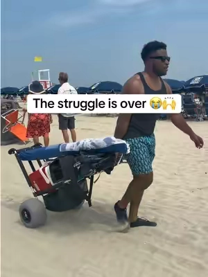 This dolly is a game changer for the beach 💯🔥 #beachdolly #beach #Summer #beachcart #cart 