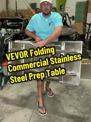 [DealsForYouDays] VEVOR Folding Commercial Stainless Steel Prep Table - 48x24 In Drop Down Rectangular Kitchen Table Workstation with Undershelt300 Ibs Load Capacity for Home KitchenRestaurantDrop Down Table. #camp #vevortools #stainlesssteel #table #foldingtable @VEVOR Store 