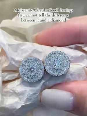 Moissanite Circular Stud Earrings💎You cannot tell the difference between it and a diamond✨#earring #earrings #earringslovers #moissaniteearrings #silver #silverjewelry #s925 #s925silver #TikTokShopSummerSale #2026 #delzzad #waterproofjewelry #jewelry #giftideas #viral #delzzadjewelry #nontarnishjewelry #beautiful #luxury #affordable #diamond #diamondtester #GRA