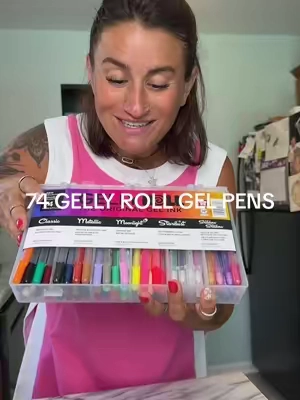 SAKURA Gelly Roll 74 Pen Gift Set ✨ five ink types in one case — Classic archival, Metallic, Moonlight opaque (writes white on black paper!), Stardust glitter, and Gold/Silver Shadow. Fine to bold tips for journaling, lettering, coloring, planners, and art. The gel pen set that does it all 🖊️ @Sakura of America Shop  #gellyroll #backtoschoolshopping #gelpens #journaling #journalingpens