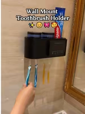 Soporte inteligente para cepillos de dientes Manten tu cepillo siempre limpio, seco y listo para usar = Este organizador desinfecta con luz UV, seca automaticamente y tiene espacio para toda la familia. Dile adios a los germenes y al desorden del bano F Ideal para mantener una rutina mas higienica y moderna cada dfa. #clean #bathroom #tiktokshopholidayhaul #tiktokshopcreatorpicks #HolidayHaul