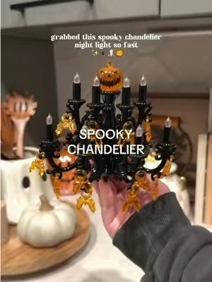 I’m obsessed!! 🖤 #nightlight #halloween #halloweendecor #chandelier #tiktokshop 