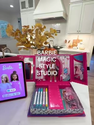 Barbie Magic Style Studio ✨👗💖 where Barbie comes to life! 100+ outfit combos where you can watch her model your outfits & take selfies! The best gift for little Barbie loving girls ✨💖 #barbie #barbietoys #giftsforgirls #girltoys #giftideas @Abacus Brands 