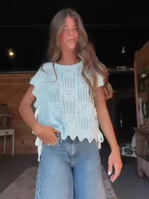 Perfect knit top from @Magnolia Boutique and Gifts use code karsyn for $ off! Fav jeans linked!! #fyp #fypシ #summeroutfit 