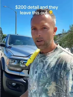 If your detail guy misses this crucial step he needs to be fired. Any trim should look just like this and it takes 2 seconds #cardetail #cardetailing #tireshine #trucks #truck 