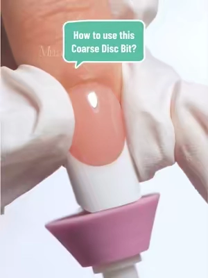 How to use this Coarse Disc Bit? Shorten and reshape uneven nails with ease! 👉🏻Check my shop! #melodysusie #naildrill #drillbit #nail #nailtok 