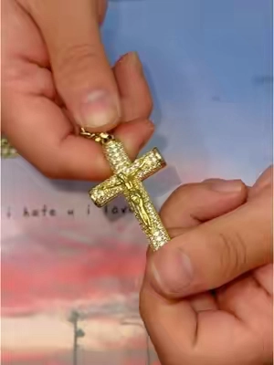 A cross necklace that's absolutely worth the price🔥		 #14kgold #goldpendant #pendant #goldnecklace #holylegendjewelry #fyp 