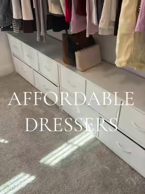These dressers are easy to assemble, look great, and are affordable 👏🏻 I linked them for you to check out! #dresser #closetorganization #closetorganizationhacks #homeessentials #organizedhome 