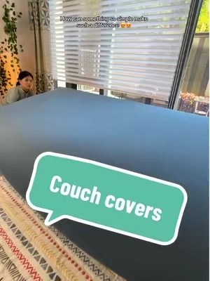 Mess? Pets? Spills? This sofa cover handles it all. #sofahack #sofacover #holidaydecor #lifeessentials #decorating