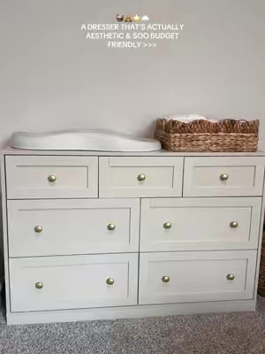 Looks way more expensive than it is 💫👏🏼 #Dresser #Nursery #Bedroom #Home #homedecor 