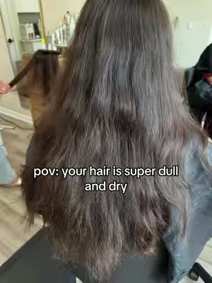 #hairgloss #glasshair #healthyhairjourney #sleekhair #salonhairathome 
