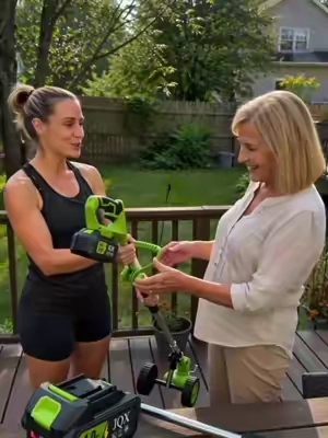 Stop manually pulling weeds—your back can't take it anymore! Guess how many minutes it'll take to clear all the weeds in the yard with this wireless gadget.#gardenhacks #lawnmower #lawncare #womanpower 