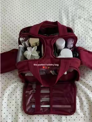 10/10!!! Perfect toiletry bag💅✨#toiletrybag #travelbag #makeupbag #TikTokshopbacktoschool #backtoschoolhaul 