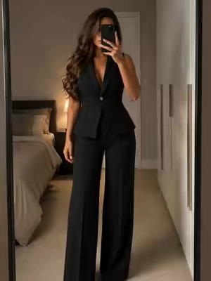 🖤✨#outfitsinspo #twopieceset #suit #womenfashion #girl 