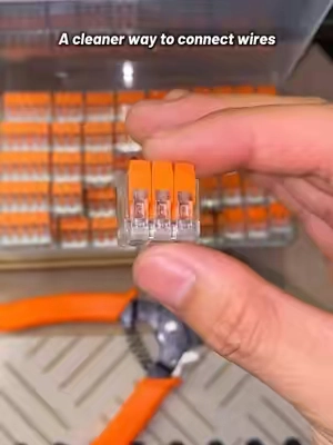 Make electrical connections faster and more reliable. These lever wire connectors let you connect wires in seconds with a clear housing to check your work, perfect for home repairs, lighting, and DIY projects.#WireConnectors#ElectricalTools#DIYElectrical#HomeImprovement#HomeWiring 