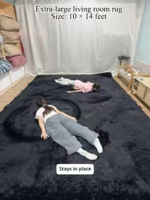Extra-large living room rug Size: 10 x 14 feet#rug #roomdecor #softrug #homedecor #carpets #livingroomdecor #viralrug #washablerugs #kitchenrugs #arearug #rugtok #rugsoftiktok #homeessentials #pink #black #homefinds #reallife #bedroomdecor #apartmentliving #livingroom #cozyvibes #cozyhome#Backtoschool#dormdecor#freeshopping#tiktokshop#tiktokshopmademebuyit#summerwins #dealsforyoudays#WeeklyDeals #backtoschoolshopping