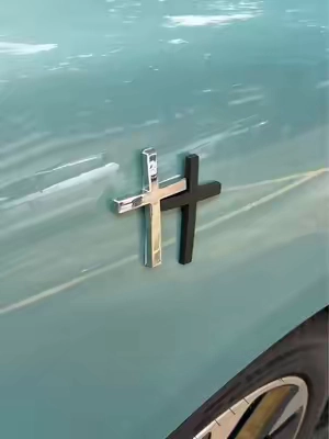 Little Christian reminders are my favorite#christian #crosssticker #christiantiktok #cardecal #jesus 
