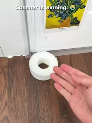 My AC isn’t leaking out from under the door anymore 😭🔥 This was super easy to install and it actually works.  #CoolHome #HomeHack #DraftStopper #backtoschool #fallpick 
