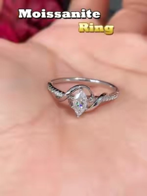 The only ring you need this summer! Moissanite Marquise Ring – dazzling and luxurious.#2026trend #tiktokshopsummersale #moissanitejewelry #moissanitering #delzzad #icedout #budgetfriendly #sparkleandshine #unisexjewelry #marquisering