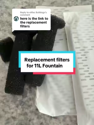 Replying to @eMac Bulldogs Here's the link to the replacement filters.  #dogwaterfountain #petwaterfountain #replacementfilters #dogwater #dogfountain 