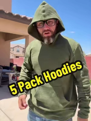 Awesome lightweight hoodies perfect for year round #tiktokshopcreatorpicks #hoodie #mensfashion #waffleknit 