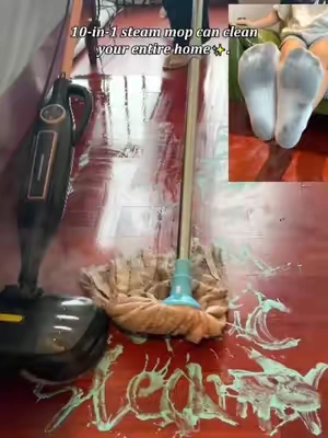 This is a high-temperature steam mop that can quickly polish your floors and kill bacteria. It's truly a great helper for household cleaning! #steamcleaner #payday #steamcleaning #summerwins #steammop