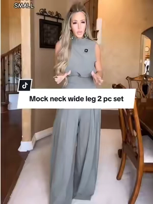 Effortless style starts with the perfect two-piece set. Featuring a flattering cinched waist, flowy wide-leg pants, and a timeless silhouette, this look is made for chic everyday wear. #TwoPieceSet #MatchingSet #WideLegPants #BoutiqueStyle #EffortlessFashion