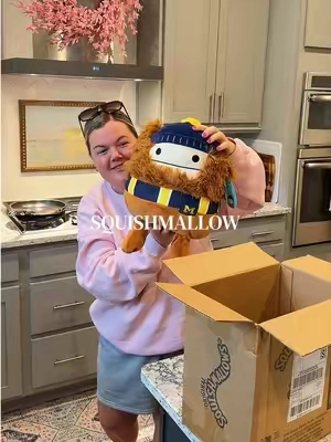 @Jazwares and @Squishmallows had a baby and im here for it! These back to school team Squishmallows are going to take over the internet 😍 #squishmallow #backtoschool #michiganfootball #universityofmichigan #footballseason 