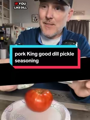 If you're a dill pickle fan, you need to try this! 🥒 I sprinkled Pork King Good Dill Pickle Seasoning on a fresh tomato sandwich, but it's also great on popcorn, veggies, dips, fries, and even in crock-pot recipes. Such an easy way to add a bold dill pickle kick to your favorite foods! #PorkKingGood #DillPickleSeasoning #SeasoningLover