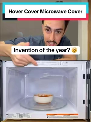 This is honestly so useful I wish I had one sooner #hovercover #microwavecover #kitchengadgets #KitchenHacks #kitchenappliances