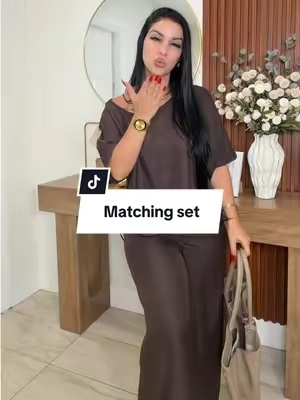 Women's Ultra-Loose Oversize Baggy Two-Piece Set, Casual Chic Vacation Laid-Back-Style Top and Wide-Leg Pants, Comfortable and Stylish for Relaxing Days #tiktikshopcreatorpicks #tiktokshopsummersale #twopieceset #matchingset #matchingoutfits 